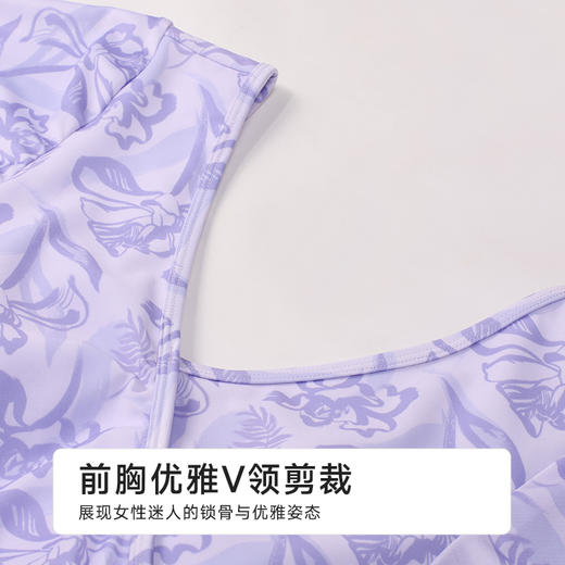 都市丽人女士连体泳衣薄半光涤泳布滨海休闲一体式泳衣LSH1A3 商品图4