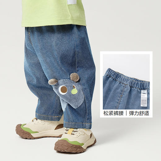 巴拉巴拉童装儿童裤子男童牛仔裤宝宝长裤2025新款春装可爱时尚萌 商品图3