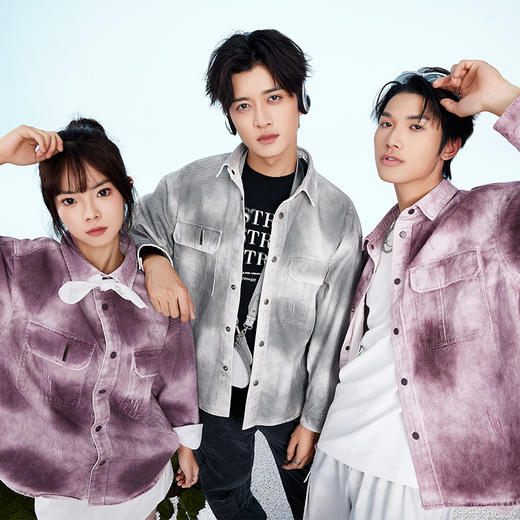 【新品上新】HX 春秋季水洗牛仔衬衫式茄克衫做旧喷色C105510004101/02 商品图12