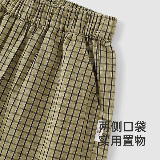 英氏男童中裤春夏户外格纹纯棉裤子百搭休闲裤25新款YRKZJ1R044A 商品图3