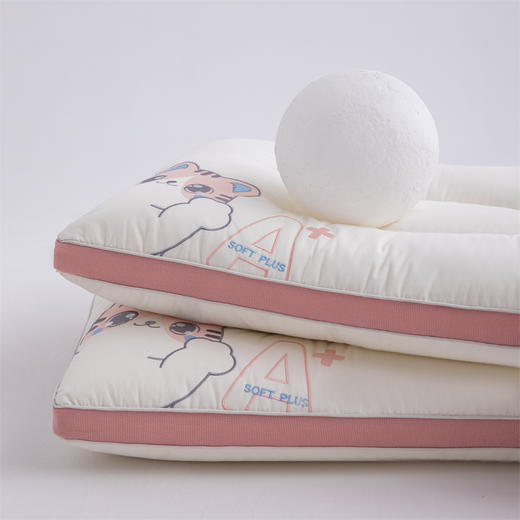 【拍2个减30元】可爱猫耳亲子枕 全棉卡通刺绣儿童款枕 商品图14