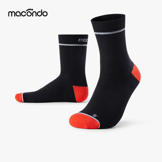 跑步进阶中筒羊毛袜  抗菌 含46.3%羊毛 立体缓冲 支撑透气 无骨缝合 商品图0