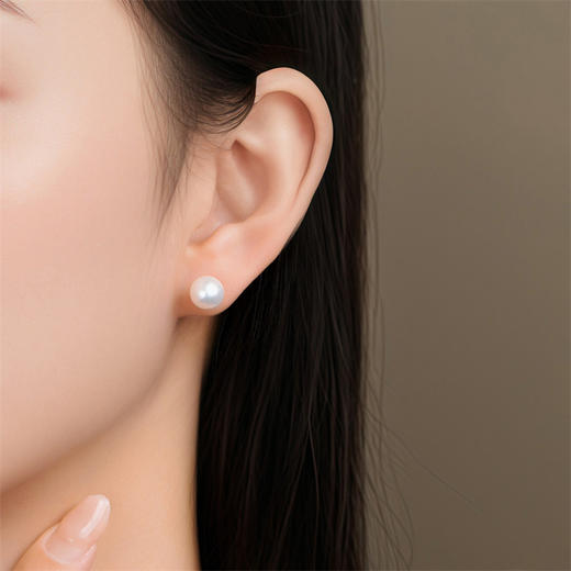 【一口价】18k金珍珠耳饰 简约百搭珍珠耳钉耳环女士礼物MEMORA诗普琳ZE000101 商品图2