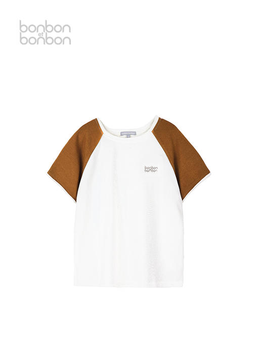 插肩袖撞色T恤 商品图1