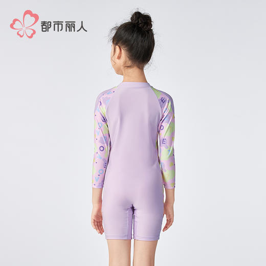 都市丽人女童连体泳衣薄半光涤泳布滨海休闲一体式泳衣JSH1A2 商品图3