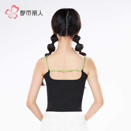 都市丽人丝质吊带背心竖条冰丝时尚美搭吊带背心LVH3A1 商品图4