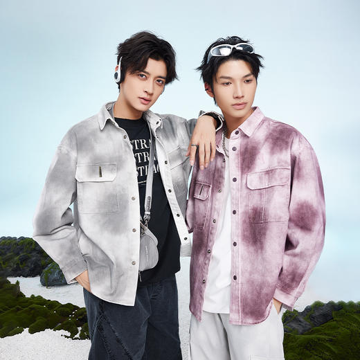 【新品上新】HX 春秋季水洗牛仔衬衫式茄克衫做旧喷色C105510004101/02 商品图13