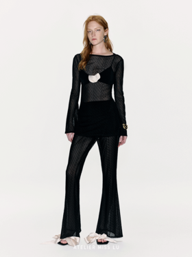 【卷云之下】立体兰花裁片拼接设计吊带胸衣