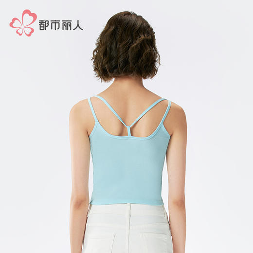 都市丽人棉质吊带背心罗纹棉时尚美搭吊带背心LVH3A4 商品图3