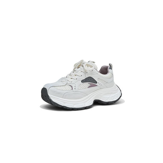 经典鲨女鞋2025年春季新款网状透气舒适显高跑步休闲鞋老爹鞋KW179-517021 商品图4