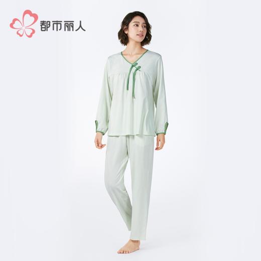 都市丽人女士正价棉质长袖套装薄针织提花生活家居长袖类LHH2C1 商品图3