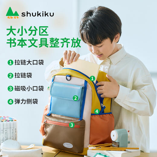 【超模君严选】shukiku趣缤纷儿童护脊书包小学生书包 商品图2