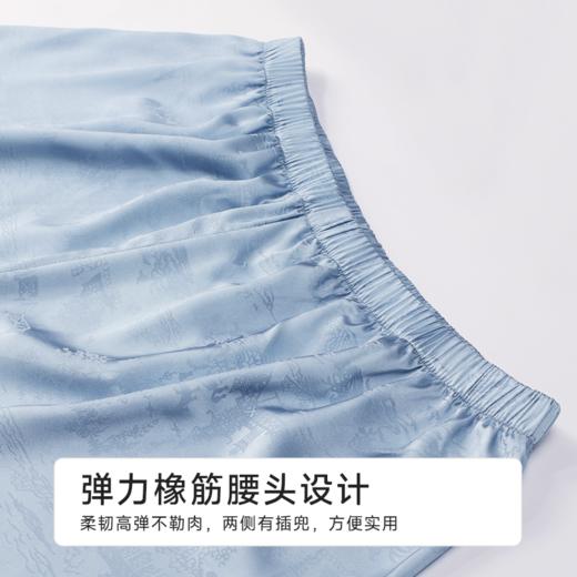 都市丽人男士丝质套装薄冰雪丝提花好睡好眠长袖类FHH1B1 商品图6