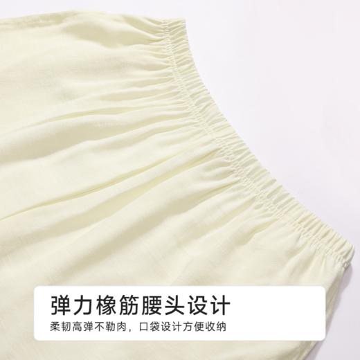 都市丽人女士梭织棉长袖套装薄麻麻纱生活家居长袖类LHH2E7 商品图7