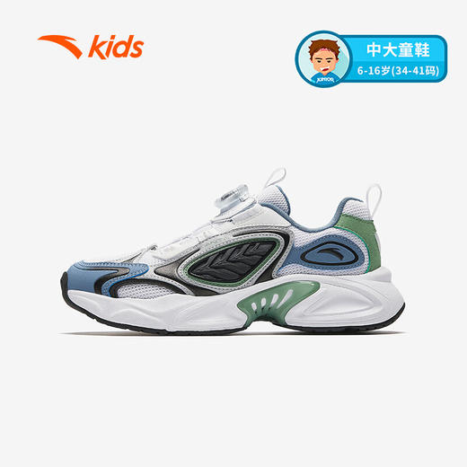 安踏儿童运动鞋男大童2025夏季旋钮低帮星游休闲鞋312528801 商品图5