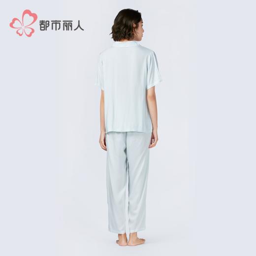 都市丽人女士梭织棉短袖套装薄人棉贡缎好睡好眠短袖类LHH1C9 商品图2