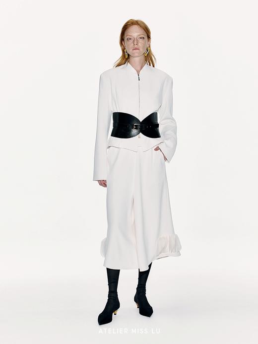 【纸上芭蕾】廓形立体下摆收腰拉链外套 商品图0