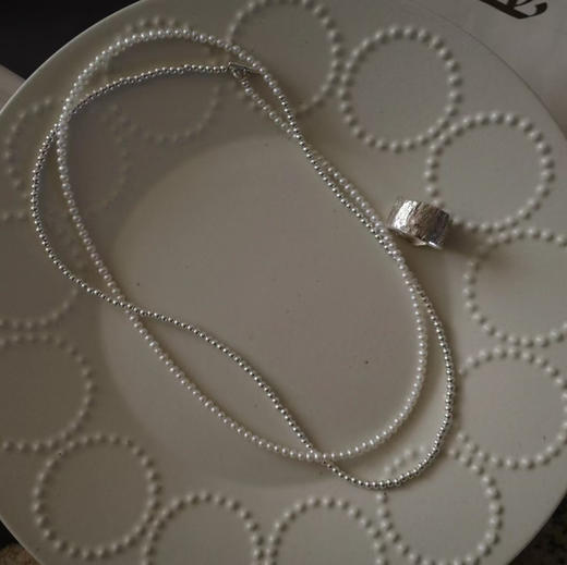 设计师款· Chic 风格 一年四季都很好搭配 纯银厚壁球+淡水极强光珍珠 商品图0