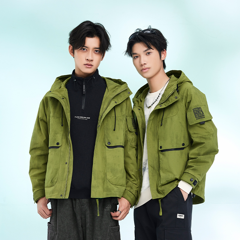 【新品上新】HX 春秋季带帽茄克衫外套脏脏扎染S105511077101