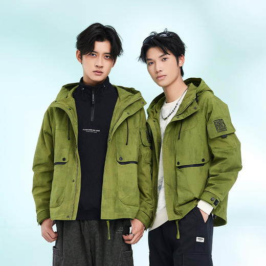 【新品上新】HX 春秋季带帽茄克衫外套脏脏扎染S105511077101 商品图0