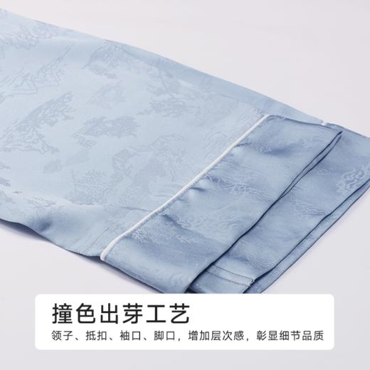 都市丽人男士丝质套装薄冰雪丝提花好睡好眠长袖类FHH1B1 商品图5