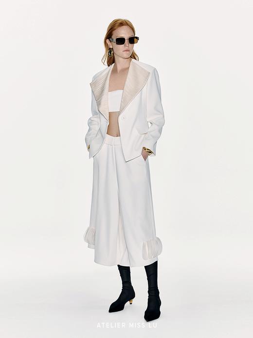 【云端仙踪】肌理柔纱艺术拼接收腰西装外套 商品图2