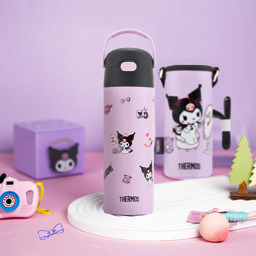 【预售】【6F】膳魔师（THERMOS）儿童水杯不锈钢保温杯开学小学生保温水杯水壶便携直饮杯TCKJ 【三丽鸥】库洛米 500ml 商品图5