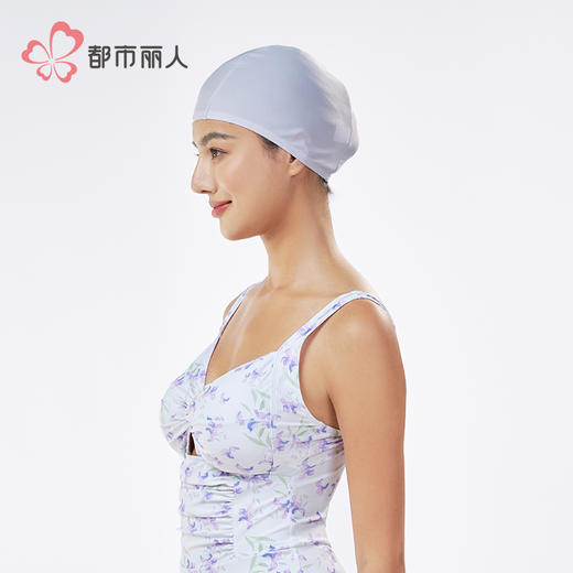 都市丽人成人泳帽薄半光涤泳布滨海休闲泳衣配件LSHAA1 商品图2
