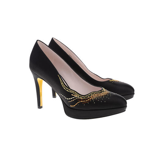 sheme野纤物语系列刺绣点缀女士优雅时尚高跟鞋优雅细跟可定制 商品图5