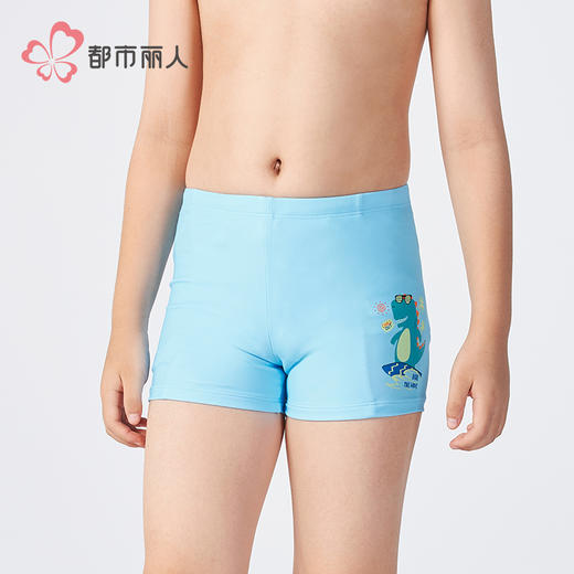 都市丽人男童泳裤薄半光涤泳布滨海休闲泳裤JSH6A6 商品图1