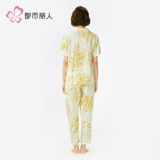 都市丽人女士梭织棉短袖套装薄梭织人棉生活家居短袖类LHH1B9 商品图2