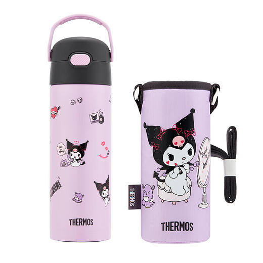 【预售】【6F】膳魔师（THERMOS）儿童水杯不锈钢保温杯开学小学生保温水杯水壶便携直饮杯TCKJ 【三丽鸥】库洛米 500ml 商品图6