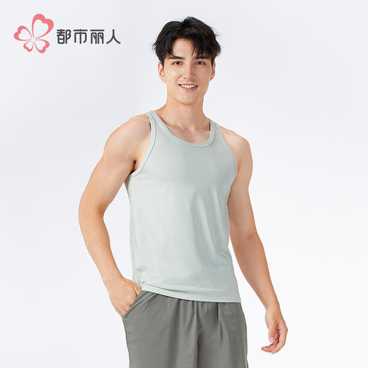 都市丽人男士常规背心莫棉超爽索罗纳基础简约窄肩背心FVH5A2 商品图1