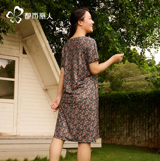 都市丽人女士特价棉质短袖套装薄牛奶丝弹力缎超值精选短袖类LHH6F7 商品图3