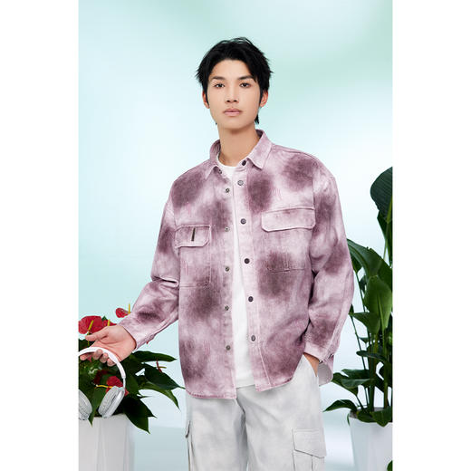 【新品上新】HX 春秋季水洗牛仔衬衫式茄克衫做旧喷色C105510004101/02 商品图10