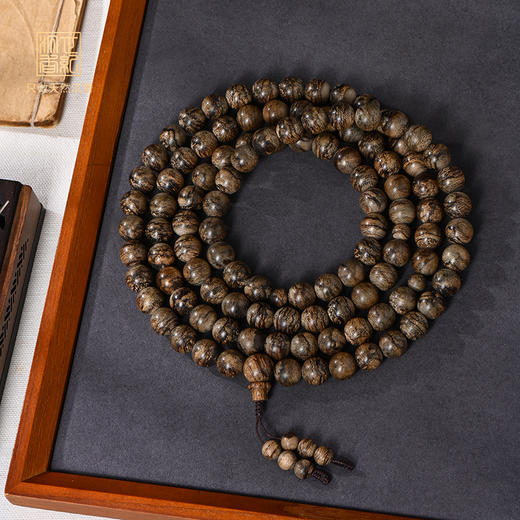 天然达拉干沉香佛珠 12.5mm*108颗 88克 SP0062 商品图0