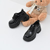 经典鲨女鞋2025年春款百搭圆头厚底粗跟系带防水台单鞋小皮鞋KW279-517081 商品缩略图2