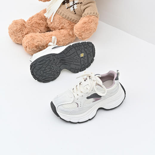 经典鲨女鞋2025年春季新款网状透气舒适显高跑步休闲鞋老爹鞋KW179-517021 商品图1