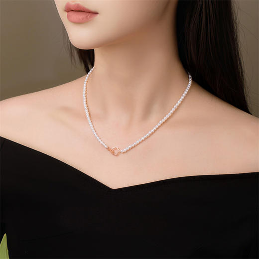 18k金珍珠项链 简约百搭勿忘我珍珠项链女士礼物MEMORA诗普琳ZN212601一口价 商品图2