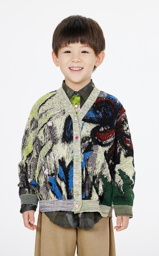 jnby   25年春款  中长款开襟针织衫  1P2312230 商品图3