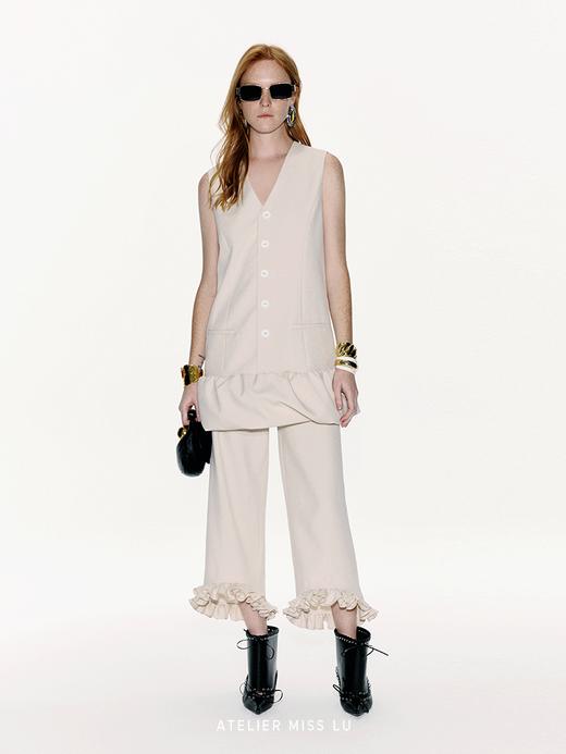 【夏日奏章】蓬松花苞下摆拼接直身纽扣连衣裙 商品图0