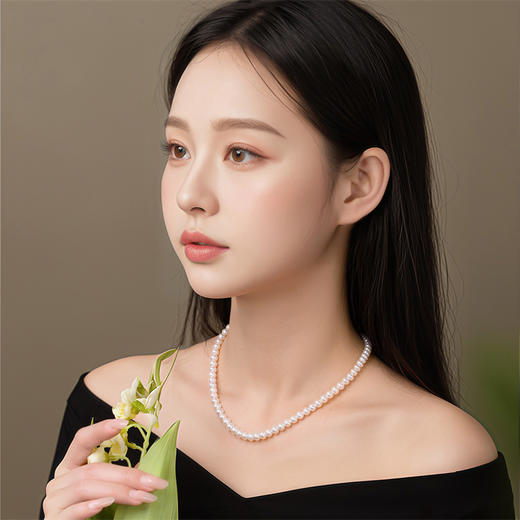 【积分抵值】珍珠项链 简约百搭银S925珍珠项链女士礼物MEMORA诗普琳ZN001002 商品图1