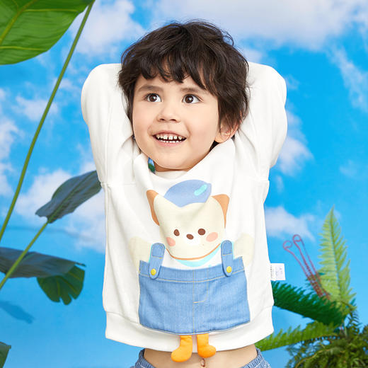 Cucutas男幼童长袖卫衣CY25SPW526米白（90#-120#） 商品图4