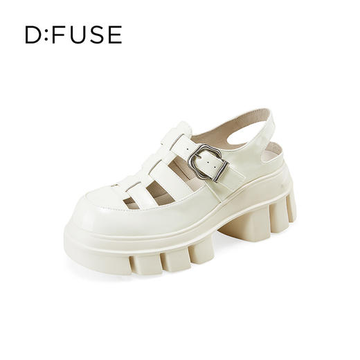 Dfuse迪芙斯2025春季新款透气休闲凉鞋复古风增高罗马凉鞋DFD1115112 商品图6