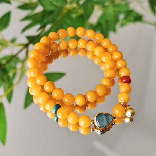 敦煌【鎏金岁月·双圈蜜蜡手串】敦煌福泽中式国风 蜜蜡手串配饰 小众轻奢手串 商品图10