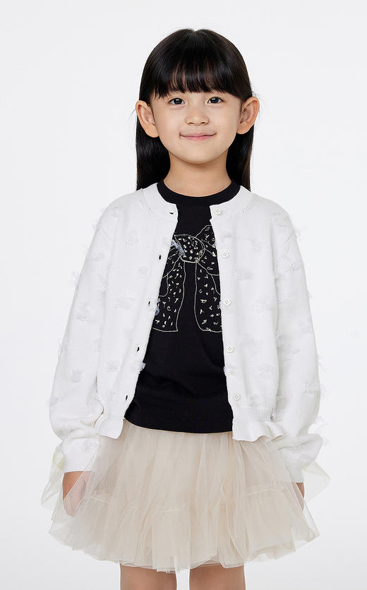 jnby  25年春款  短款开襟针织衫 1P2310720 商品图3