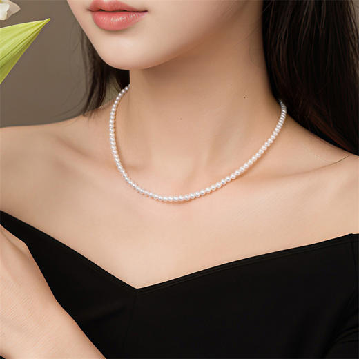 18k金珍珠项链 简约百搭叠戴珍珠项链女士礼物MEMORA诗普琳ZN209801 商品图4