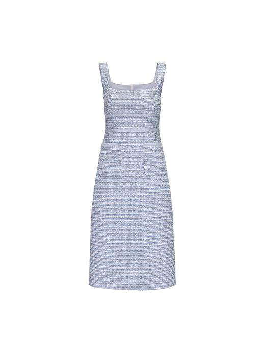 【航海日记】线条拼接设计小香风收腰连衣裙 商品图4