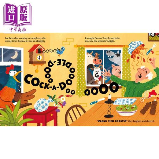 【中商原版】没有时间观念的公鸡 Wrong Time Rooster 英文原版 儿童绘本 动物故事图画书 亲子读物 精装 进口童书 3-6岁 商品图1