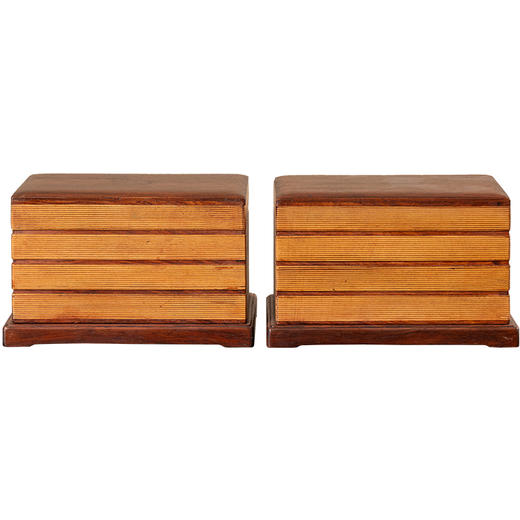 清 黄花梨册页形盖盒（一对） 商品图5